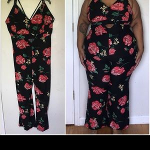 3x floral jumpsuit
